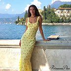 Summer Sleeveless Beach Fashion Floral Print Backless Slim Elegant Club Strap Party Bodycon Dress image 2