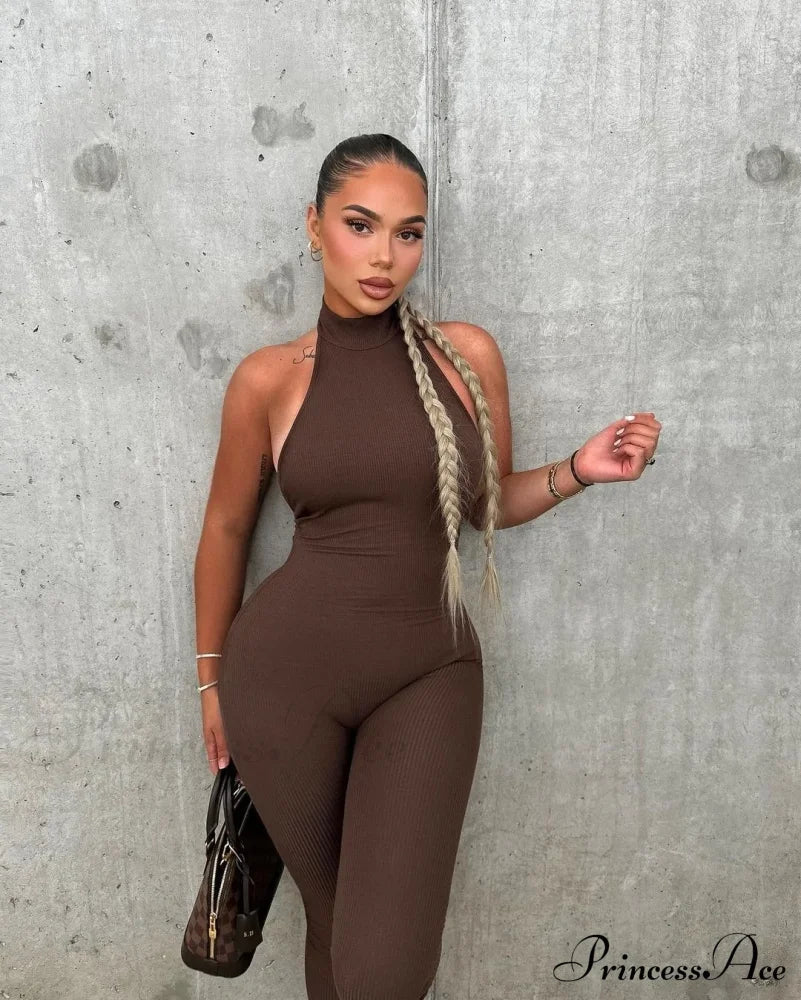 Summer Sleeveless Black Turtleneck Backless Streetwear Club Casual Skinny Sports Bodycon Dress image 7