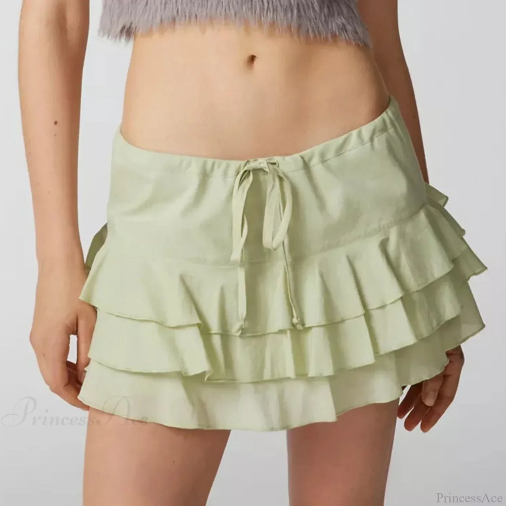 Summer Solid Ruffle Tiered Skirt image 5