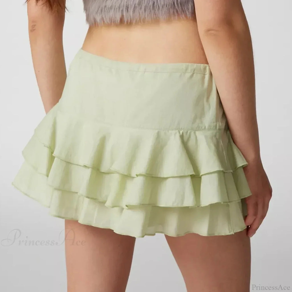 Summer Solid Ruffle Tiered Skirt image 6