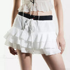 Summer Solid Ruffle Tiered Skirt image 1