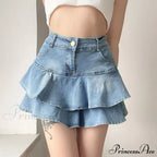 Summer Waist Slim Cute Sexy Mini Ruffle Skirt image 2