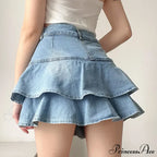 Summer Waist Slim Cute Sexy Mini Ruffle Skirt image 5