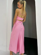 Suninheart Pink Satin Vacation Dress image 5