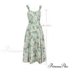 Suninheart Summer Lace Up Print Elegant Casual Party Holiday Floral Dress image 6