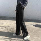 Super High Waist Wool Blend Warm Loose Cashmere Thick Woolen Pants image 3