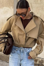 Superior Sense Loose Short Trench Coat image 3