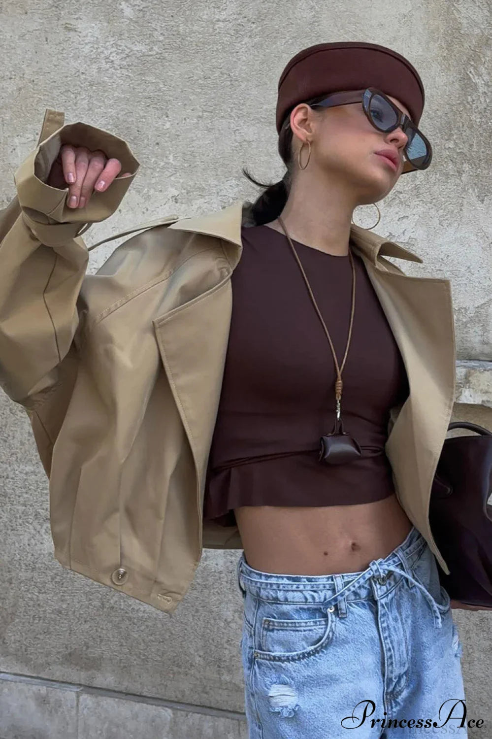 Superior Sense Loose Short Trench Coat image 4