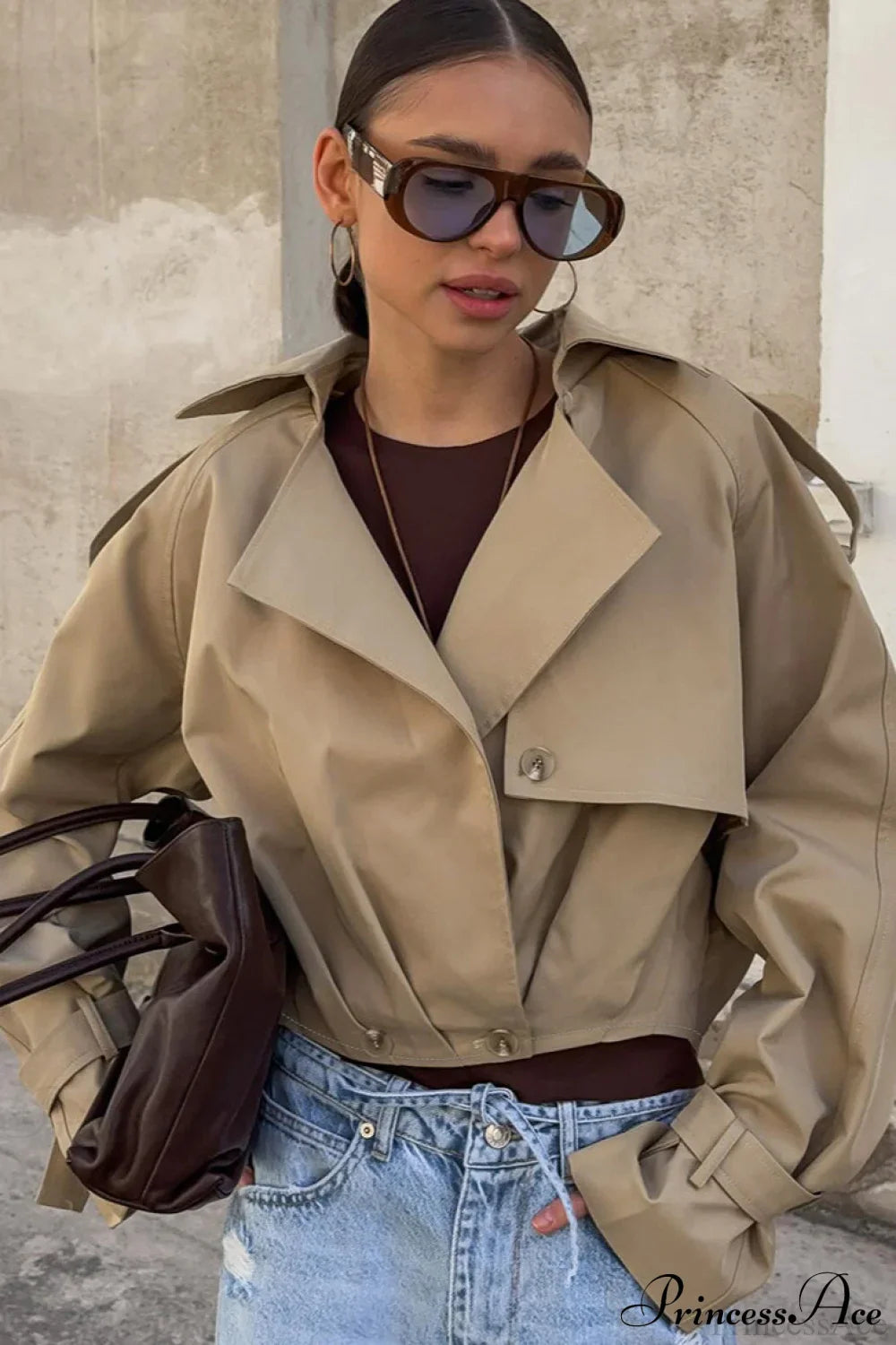 Superior Sense Loose Short Trench Coat image 1