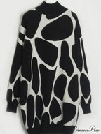 Sweater Gown with Mock Neck Contrast image 8