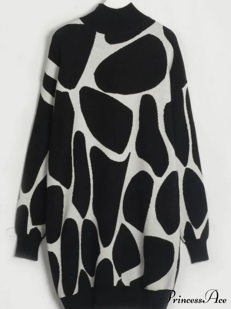 Sweater Gown with Mock Neck Contrast image 8