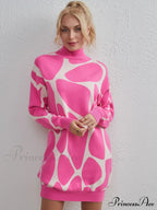 Sweater Gown with Mock Neck Contrast image 3