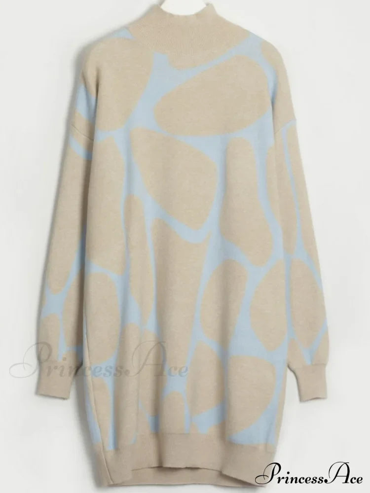 Sweater Gown with Mock Neck Contrast image 11