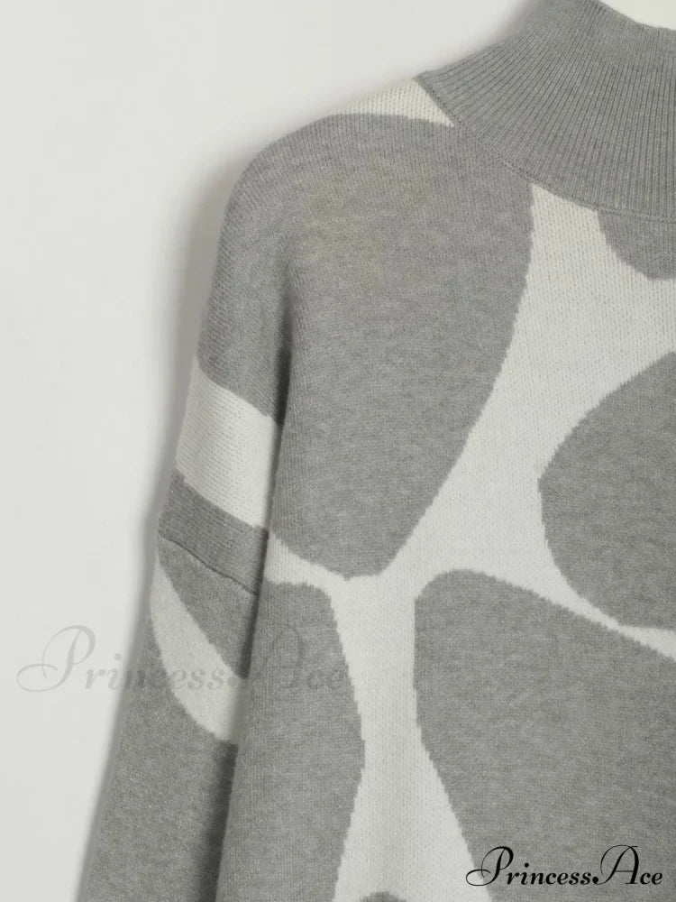 Sweater Gown with Mock Neck Contrast image 6