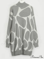 Sweater Gown with Mock Neck Contrast image 5