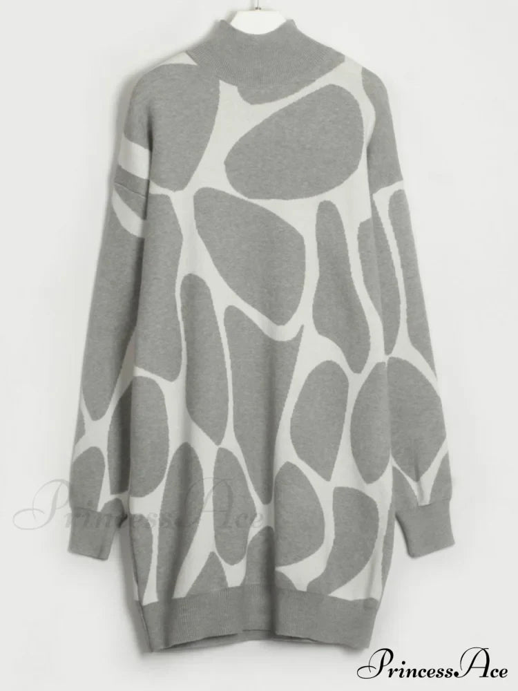 Sweater Gown with Mock Neck Contrast image 5
