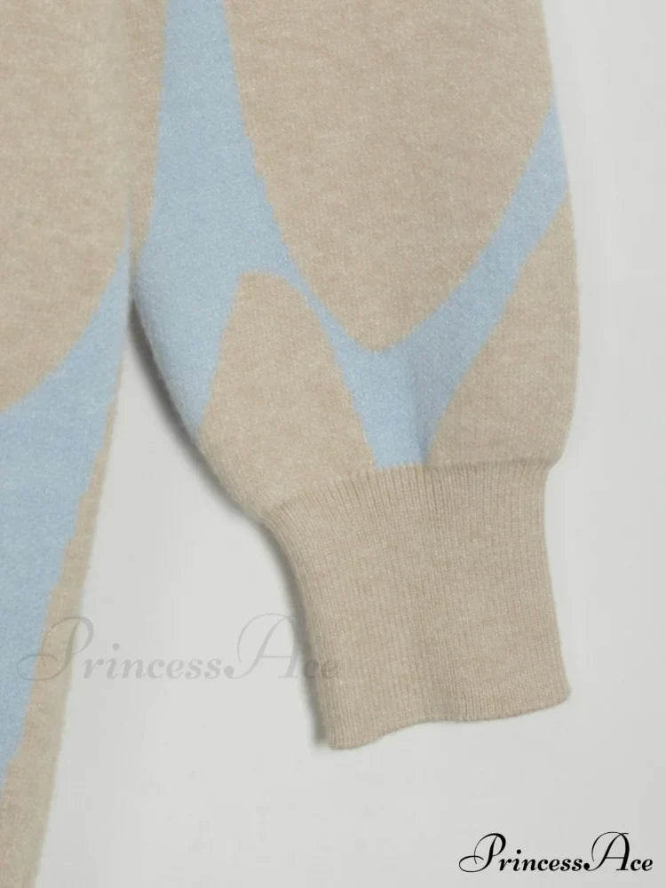 Sweater Gown with Mock Neck Contrast image 12