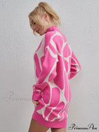 Sweater Gown with Mock Neck Contrast image 2