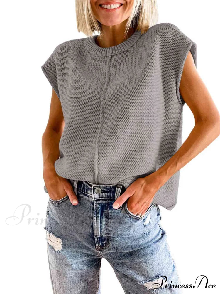 Sweater Sleeveless Vest image 3