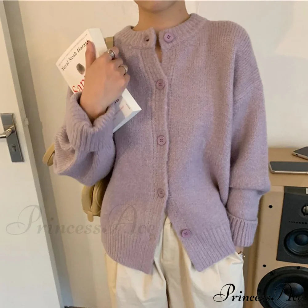 Sweaters Cardigans Warm Casual Arrival Solid Knitwear Loose Coat image 6