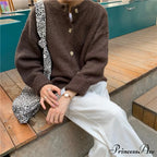 Sweaters Cardigans Warm Casual Arrival Solid Knitwear Loose Coat image 10