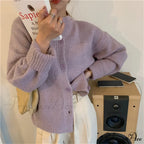 Sweaters Cardigans Warm Casual Arrival Solid Knitwear Loose Coat image 7