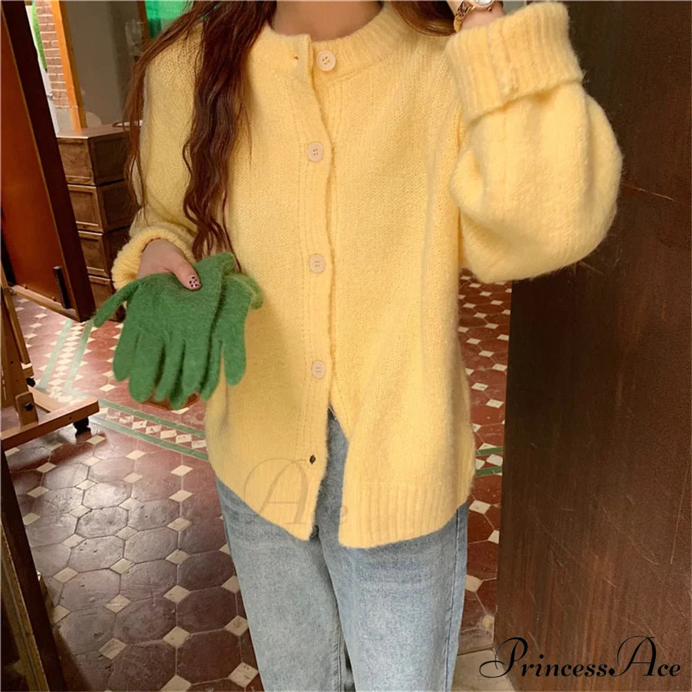 Sweaters Cardigans Warm Casual Arrival Solid Knitwear Loose Coat image 4