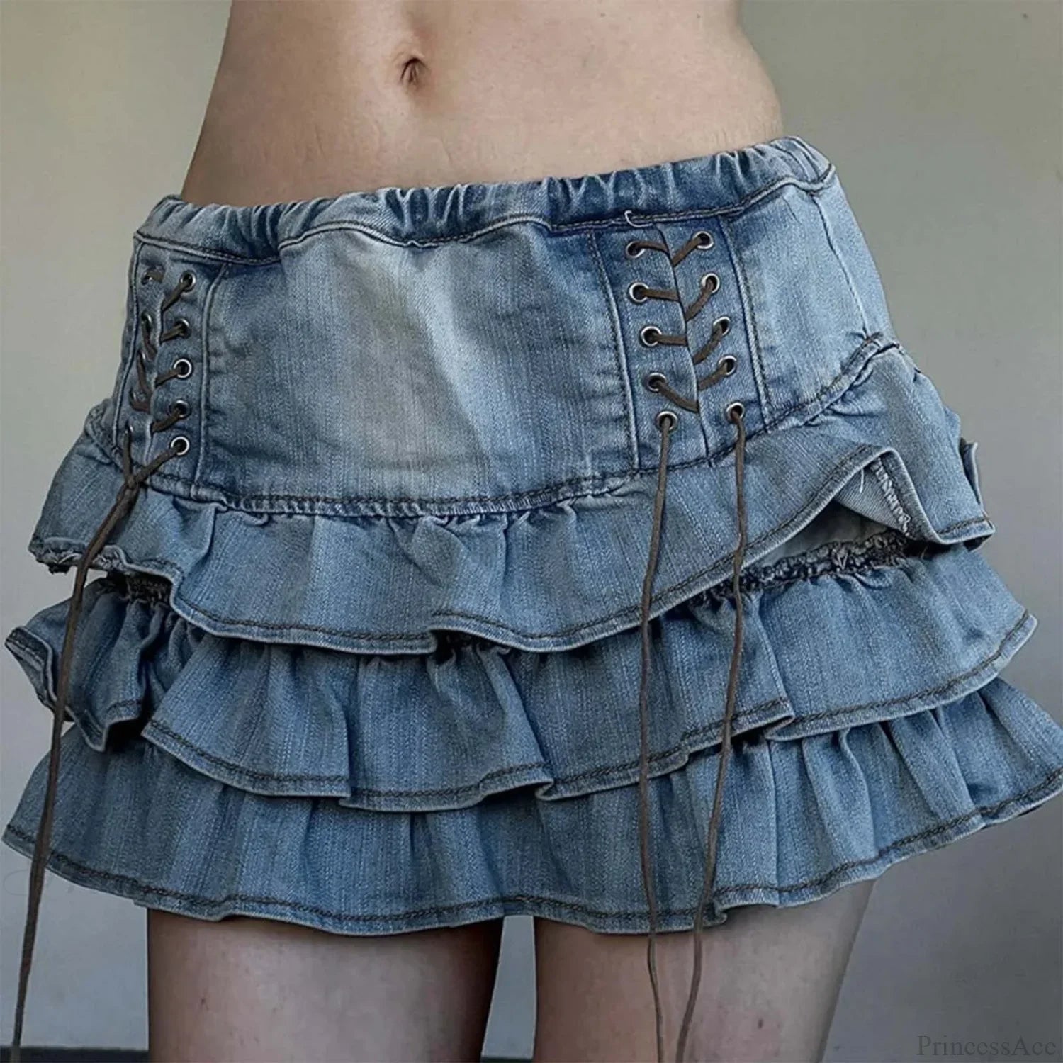 Sweet Kawaii A-Line Denim Skirt image 2