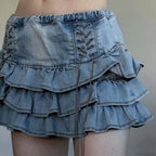Sweet Kawaii A-Line Denim Skirt image 3