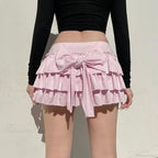 Sweet Low-Waist Pink A-Line Skirt image 5