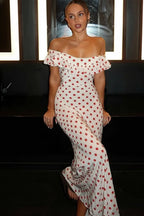 Sweet Ruffle Vacation Polka Dot Maxi Dress image 6