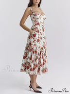 Sweet Spicy Style Charming Floral Backless Midi Dresses image 6