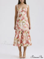 Sweet Spicy Style Charming Floral Backless Midi Dresses image 12