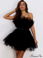 Sweet Women's Mini Party Dress - Hot Pink image 5