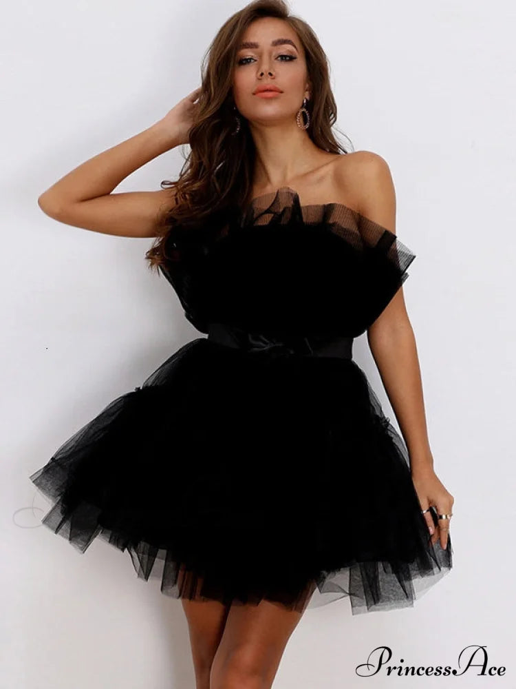 Sweet Women's Mini Party Dress - Hot Pink image 5