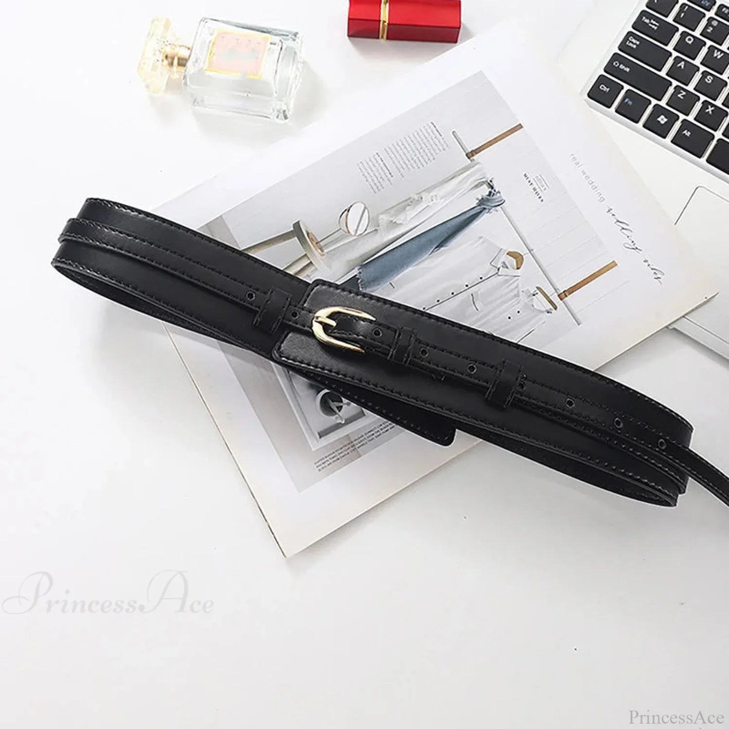 Synonyms: Gothic - medieval, Leather - hide, Pin - peg, Buckle - clasp

PU medieval hide peg clasp Belt image 24