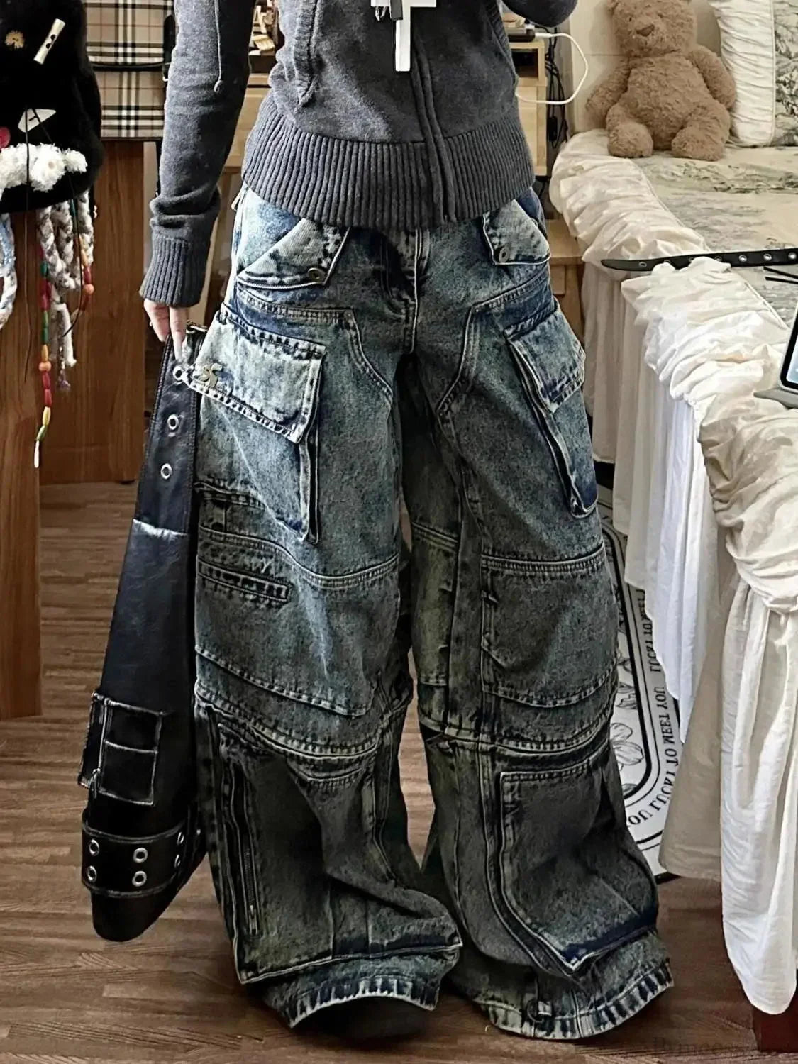 Tall Waist Dark Multi-Pocket Pant image 2