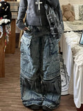 Tall Waist Dark Multi-Pocket Pant image 1