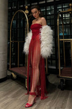 Tassel Bandage Strapless Sexy Jumpsuit Party Dress image 4