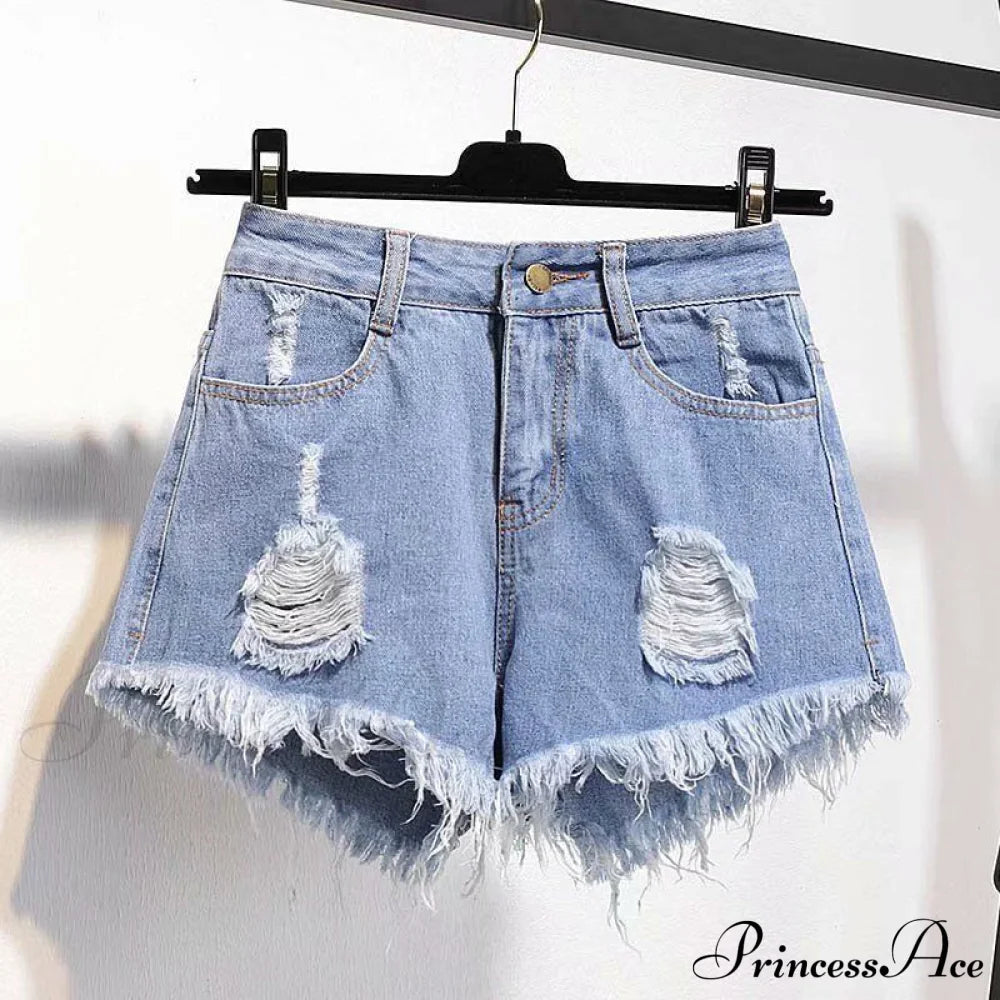 Tassel Detail Shorts Waist High and Denim with for Pockets Women image 12