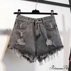 Tassel Detail Shorts Waist High and Denim with for Pockets Women image 10
