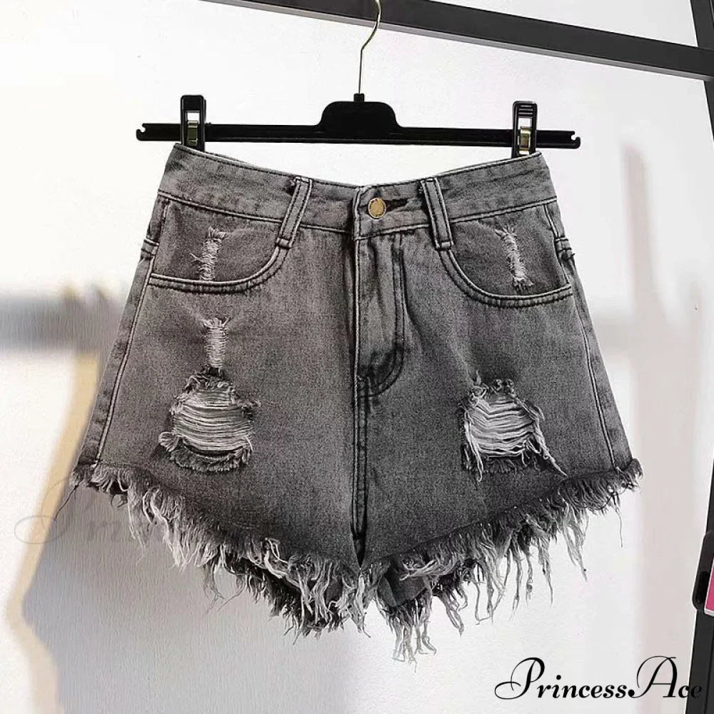 Tassel Detail Shorts Waist High and Denim with for Pockets Women image 10