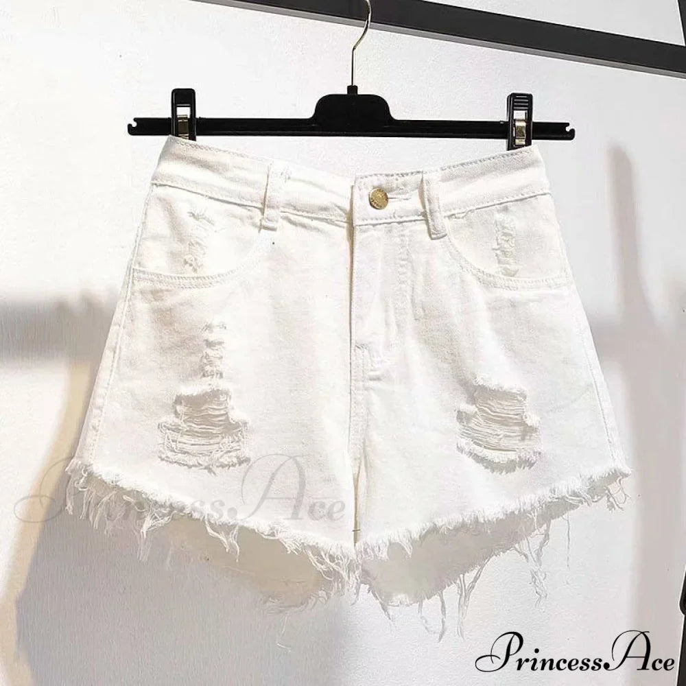 Tassel Detail Shorts Waist High and Denim with for Pockets Women image 13