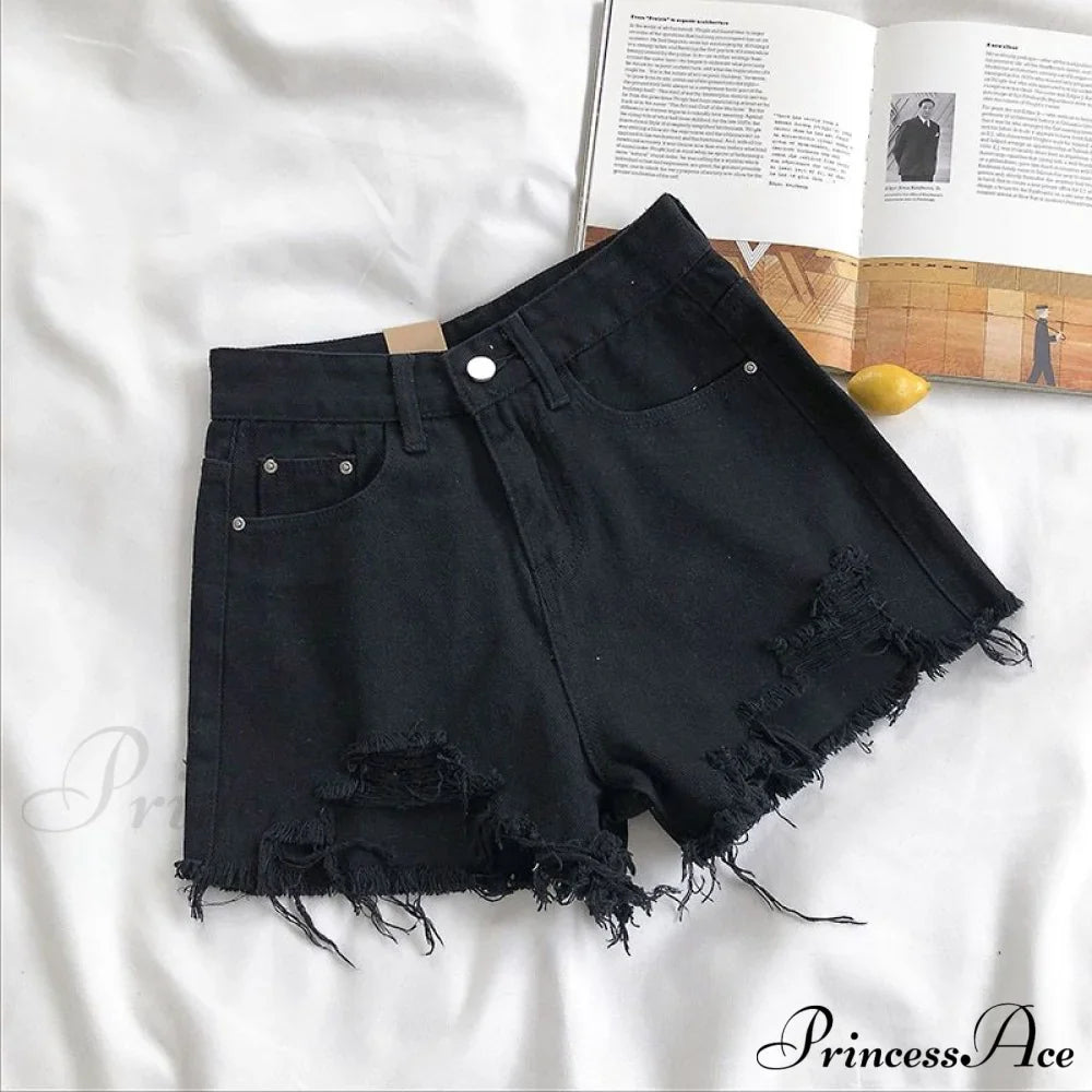 Tassel Detail Shorts Waist High and Denim with for Pockets Women image 6