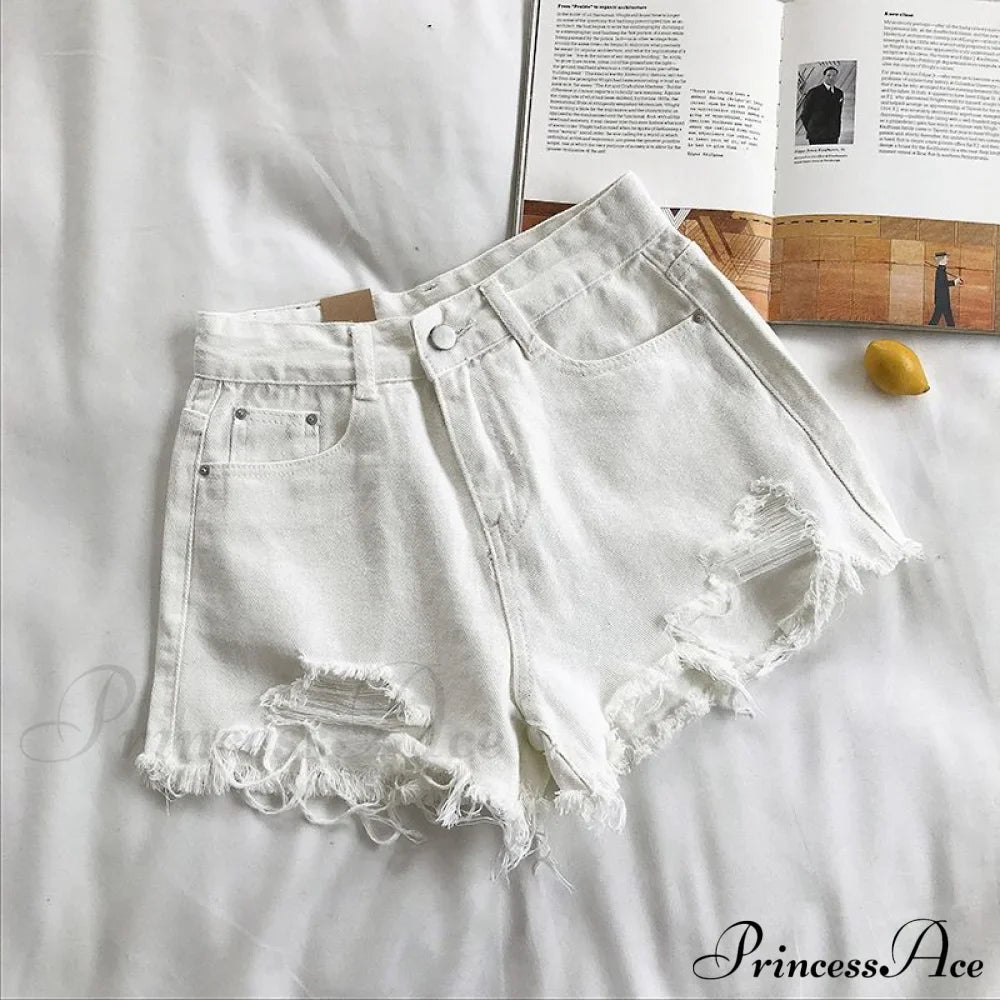 Tassel Detail Shorts Waist High and Denim with for Pockets Women image 9