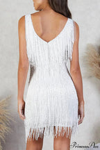 Tassel Sequin Tank Dress image 10