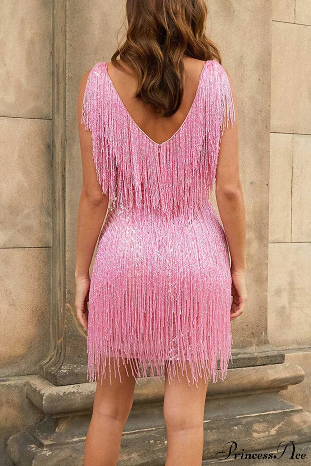Tassel Sequin Tank Dress image 6