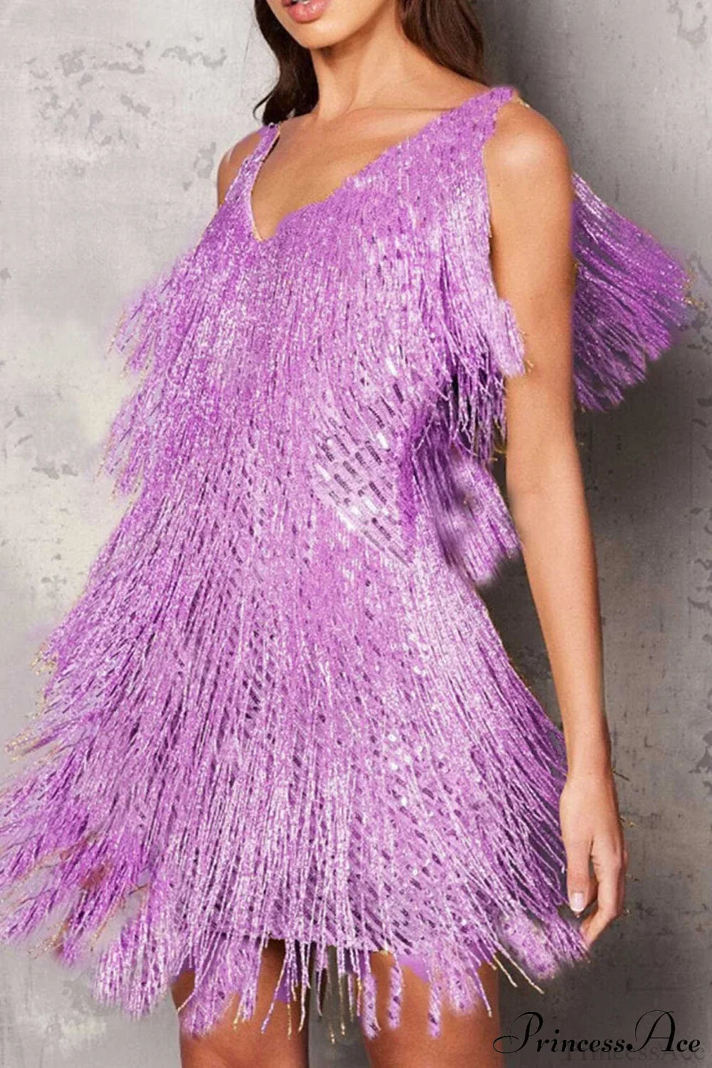 Tassel Sequin Tank Dress image 15