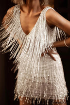 Tassel Sequin Tank Dress image 11