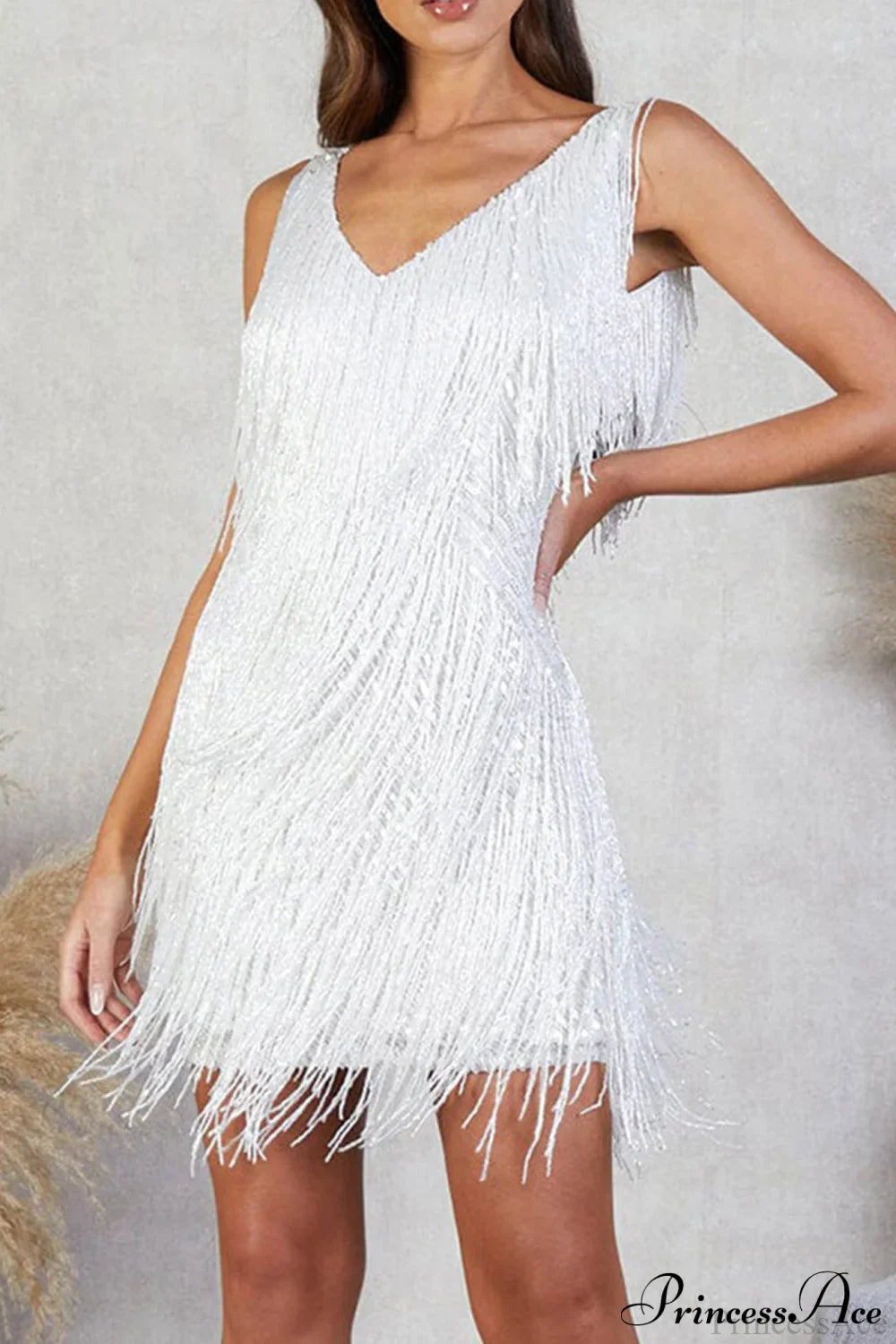 Tassel Sequin Tank Dress image 8